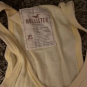 Hollister Light Yellow Tank Top XS